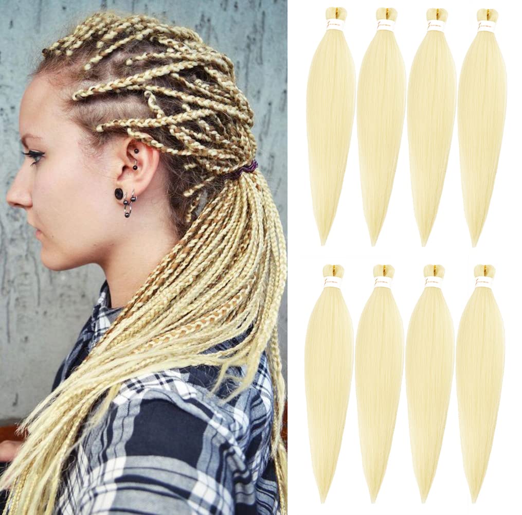 Ubeleco Braiding Hair, Pre-stretched Braiding Hair 8 Packs 20 Inch Soft Yaki Tex...