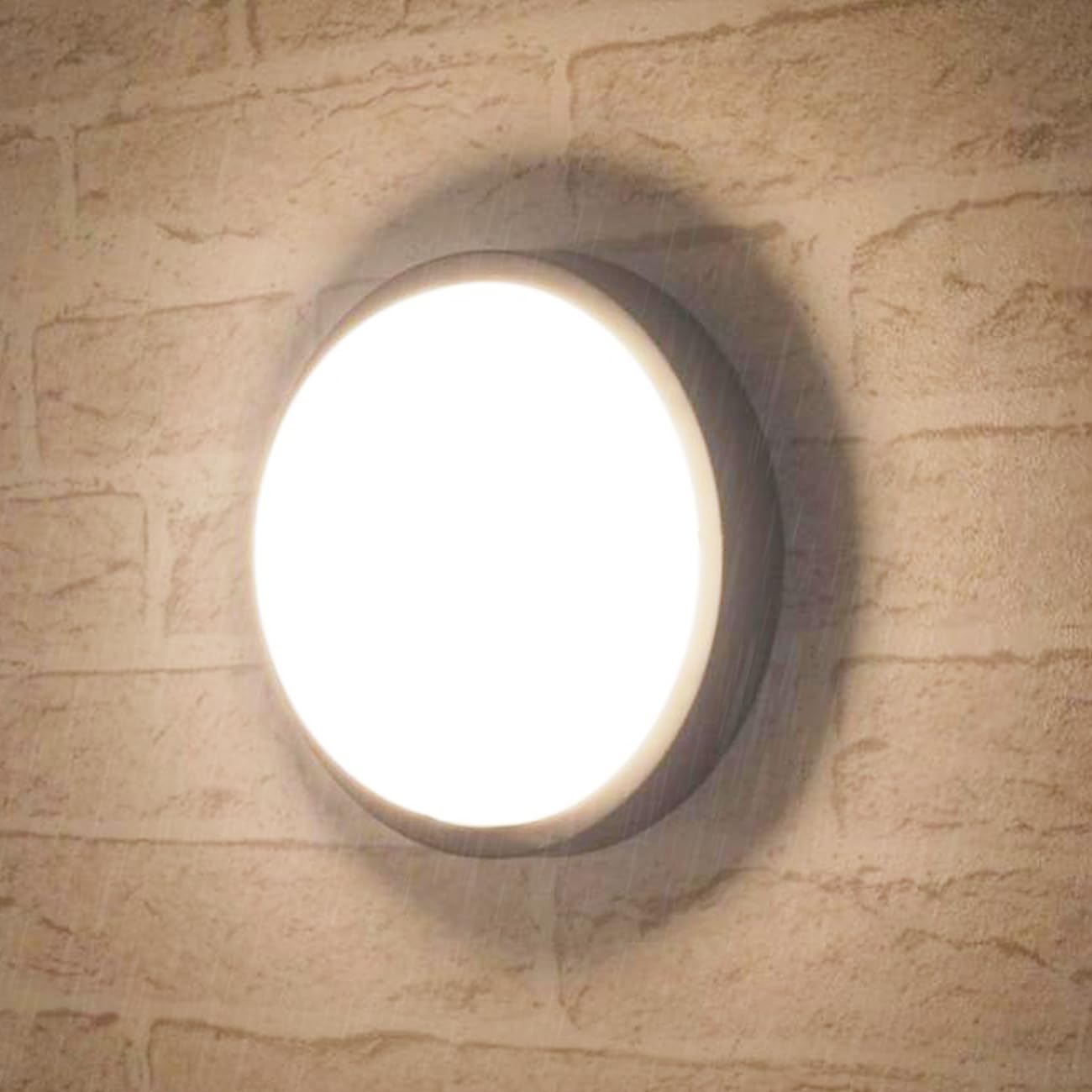 ANWIO 14W Outside Bulkhead Lights, Ip54 Led Round Bathroom Light,980LM,4000K Nat...