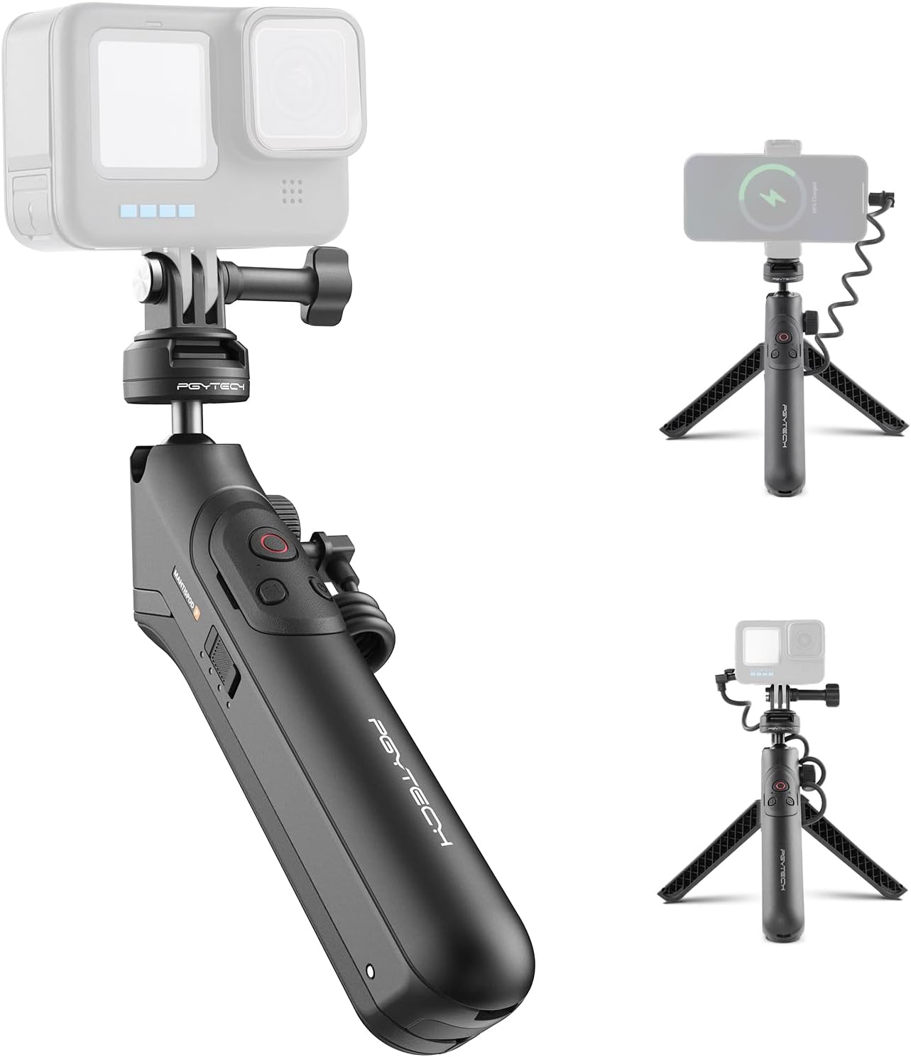 PGYTECH CapLock MantisPod Power, Battery Grip Handle Mount for Gopro, 5000mAh Po...