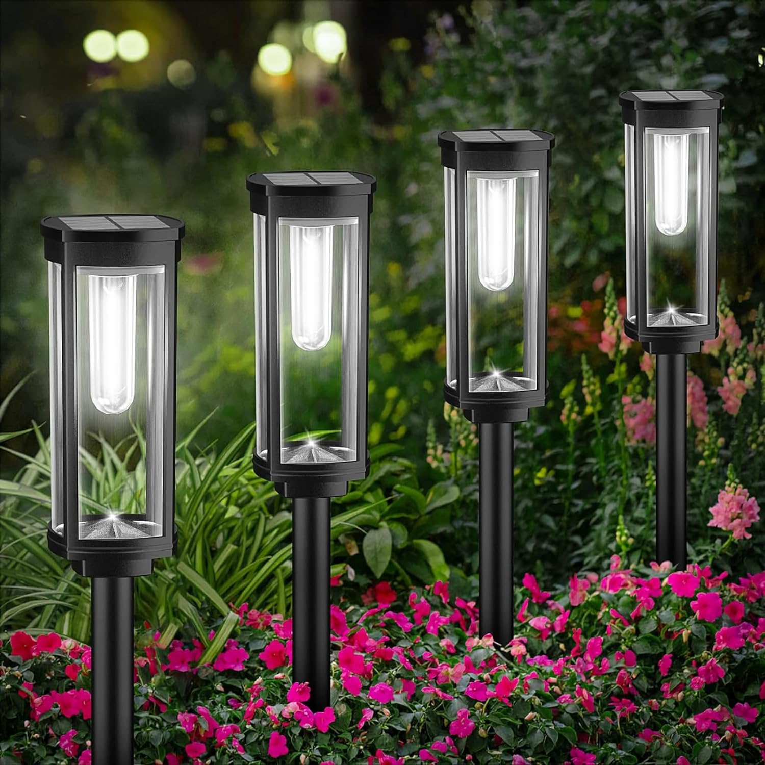 Bright Solar Pathway Lights, Special 8 Pack Solar Garden Lights for Outside, Inn...