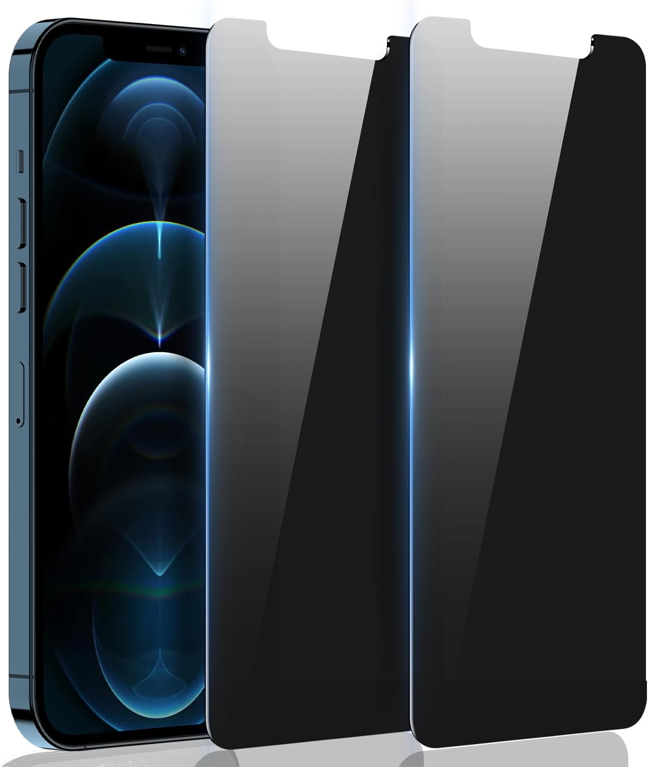 YMHML 2 Pack for iPhone 12 Pro Max Privacy Screen Protector Tempered Glass, Anti...