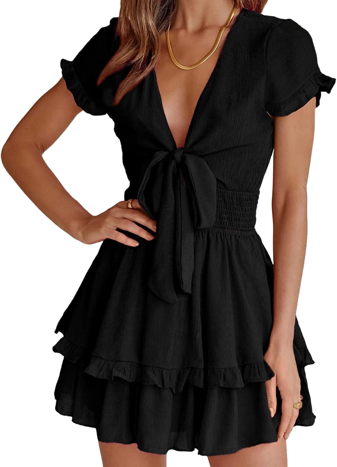 PRETTYGARDEN Women's 2024 Summer Swing Mini Dress...