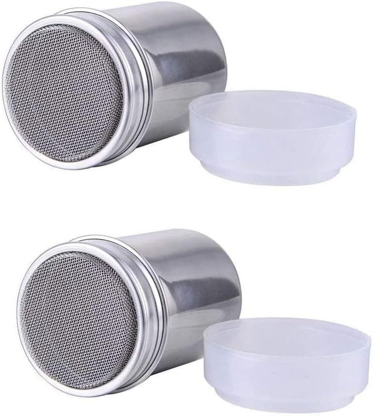 Zemolo 2Pcs Flour Sugar Salt Shaker, 7oz Stainless...
