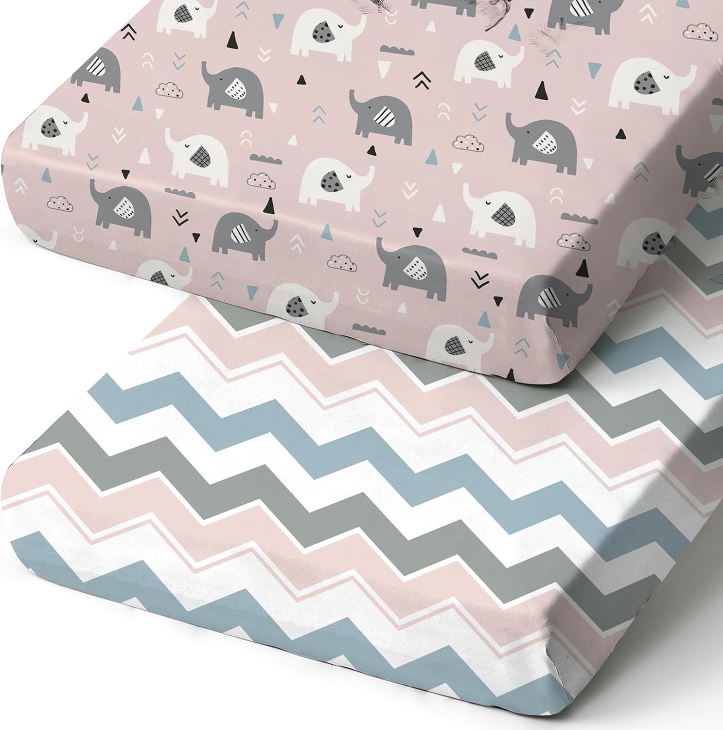 Pack n Play Sheets, BROLEX 2 Pack Mini Crib Sheets,Stretchy Portable Fitted Play...