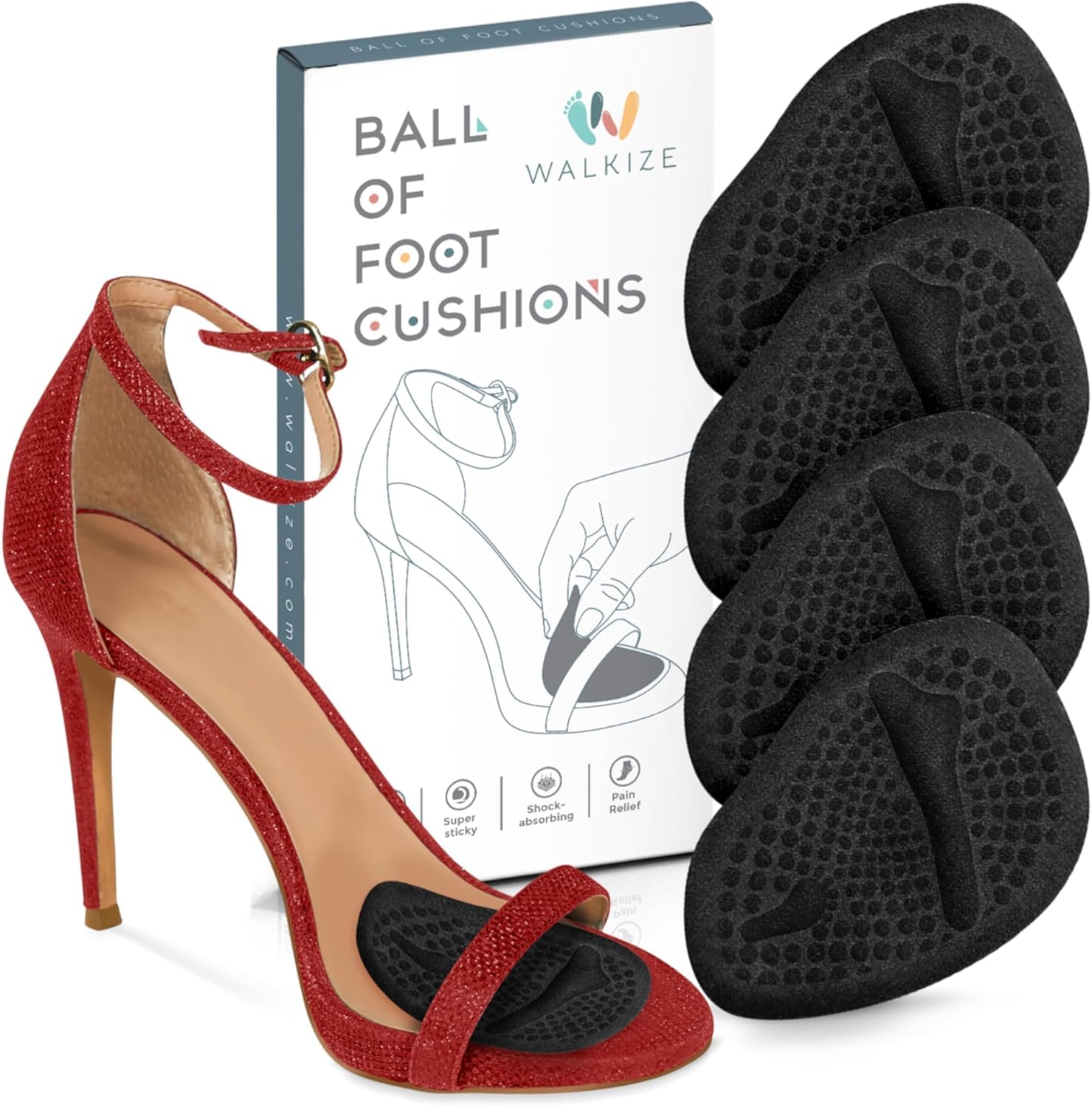 Metatarsal Pads Women | Heel Inserts for Women | Ball of Foot Cushions (2 Pairs...