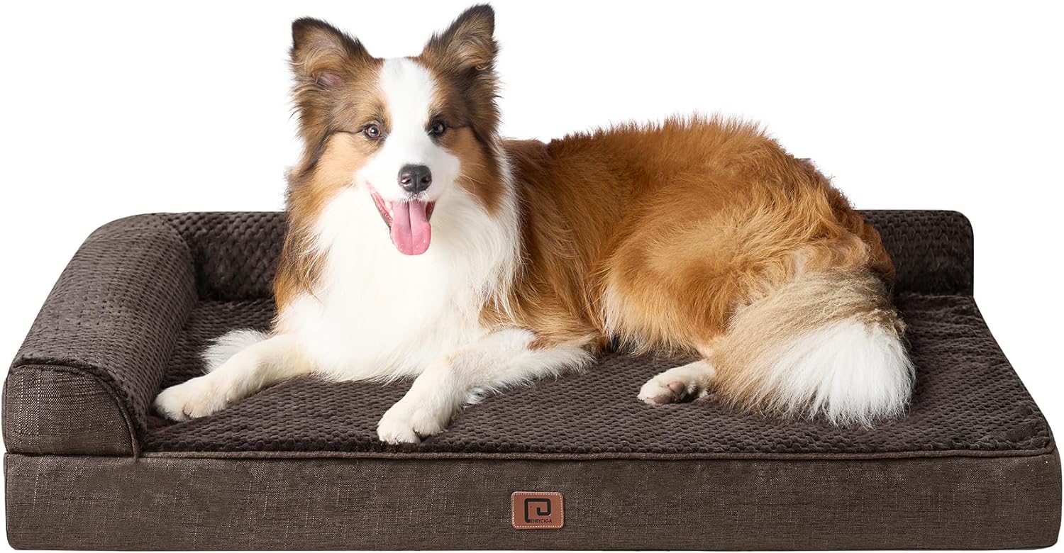 EHEYCIGA Memory Foam Orthopedic Dog Beds Large Siz...
