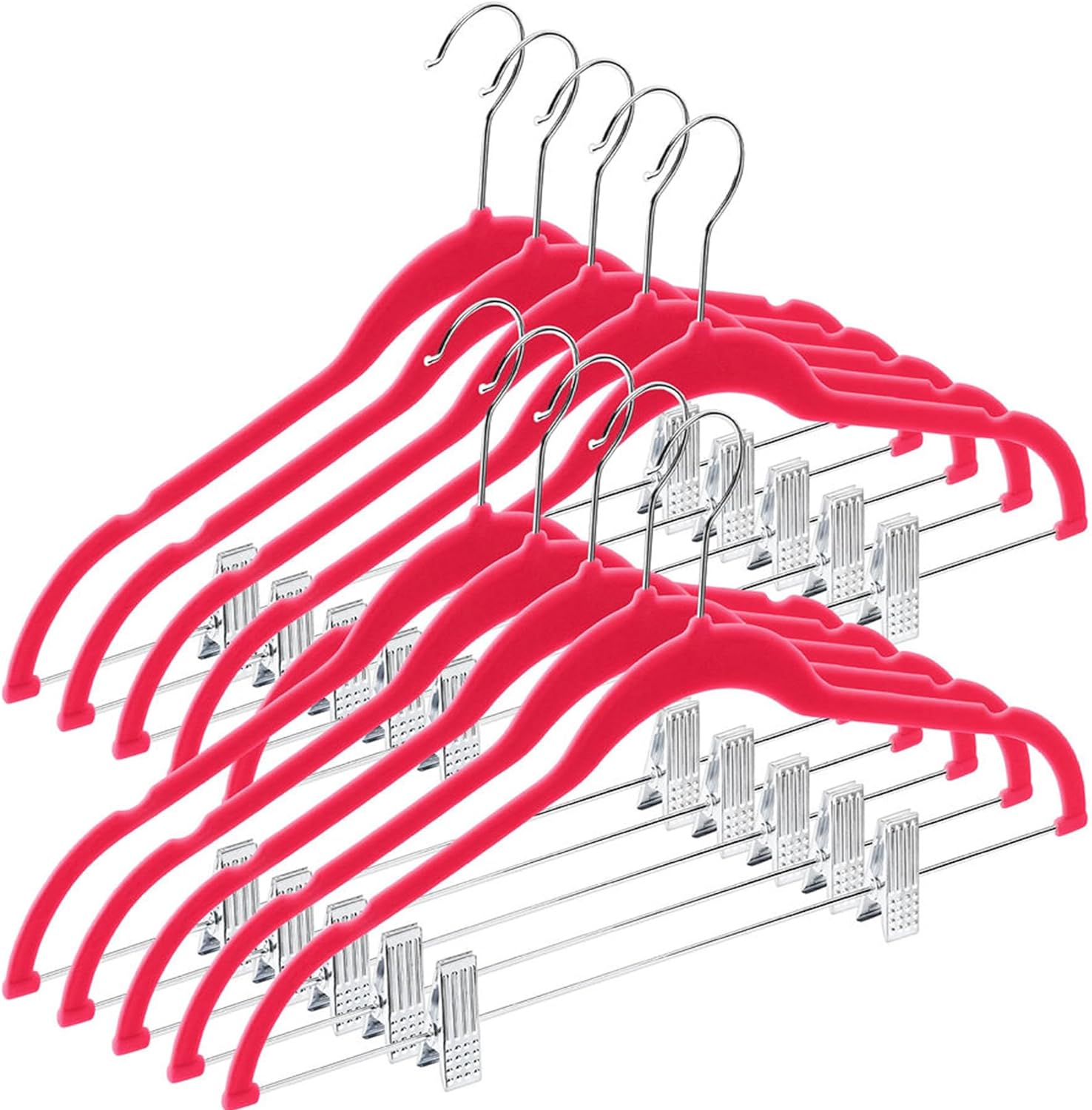 Home-it Clothes Hangers, Special Clothes Hangers for Skirts, Innovative Velvet H...