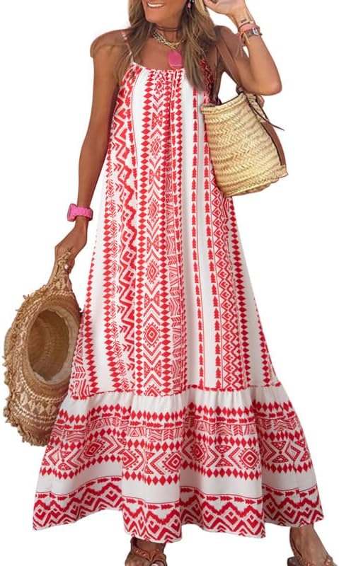 Dokotoo Women Summer Dresses 2024 Spaghetti Strap...