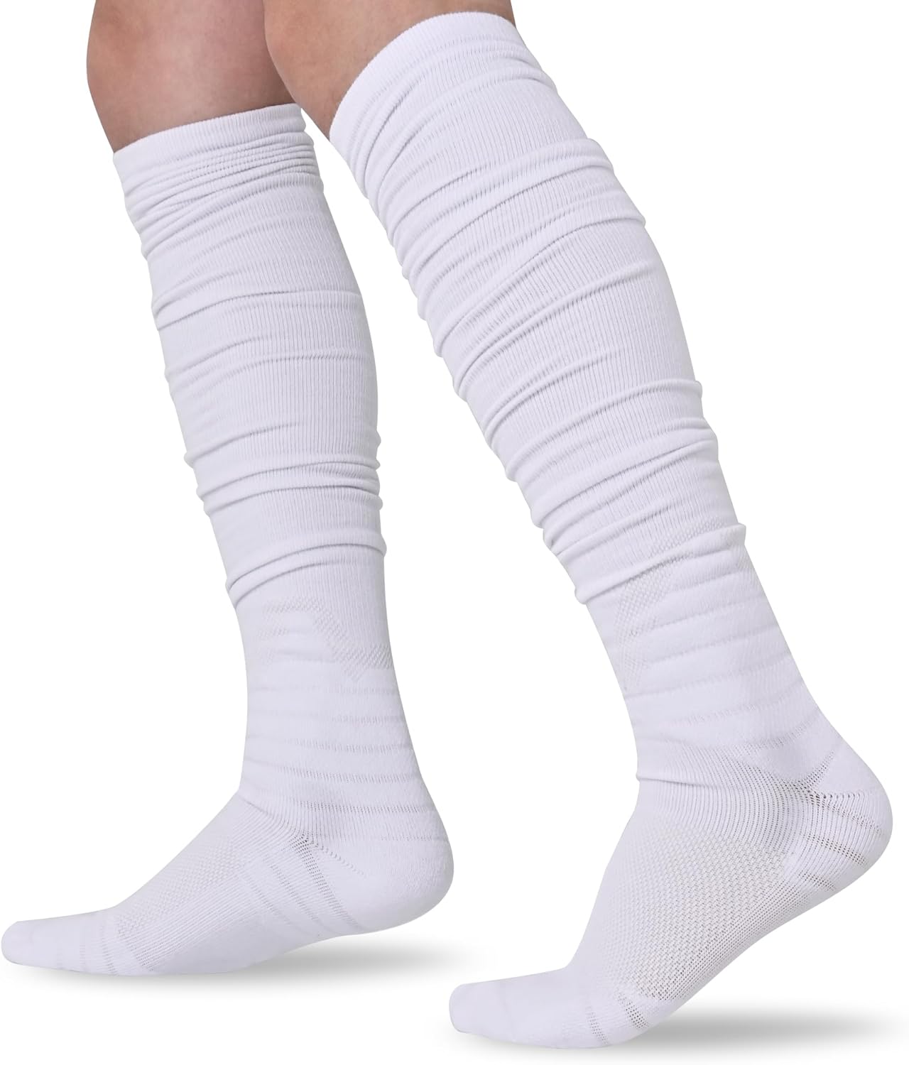 IRAMY Scrunch Football Socks, Special Ultra Long Socks With Combed Cotton, Innov...
