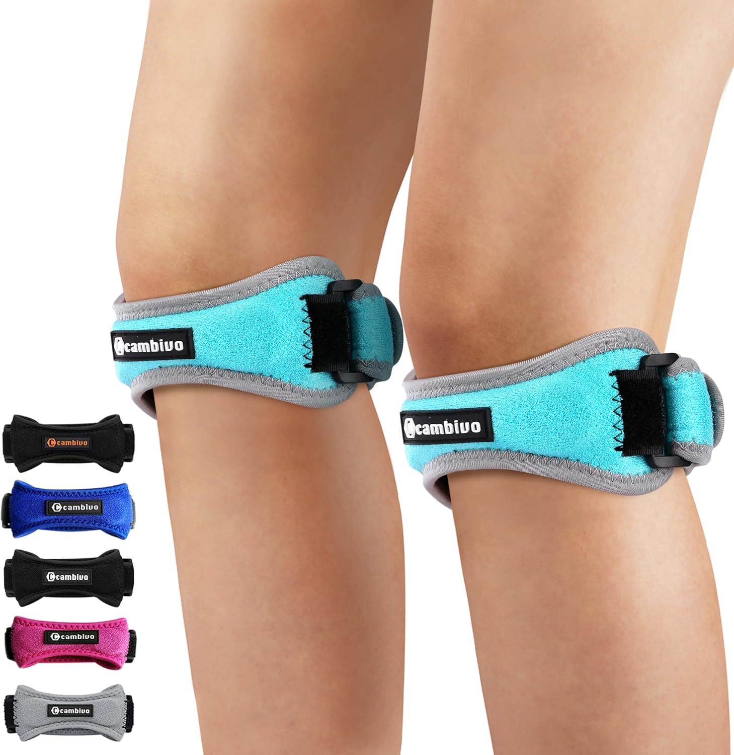 CAMBIVO 2 Pack Knee Braces for Knee Pain, Patella...