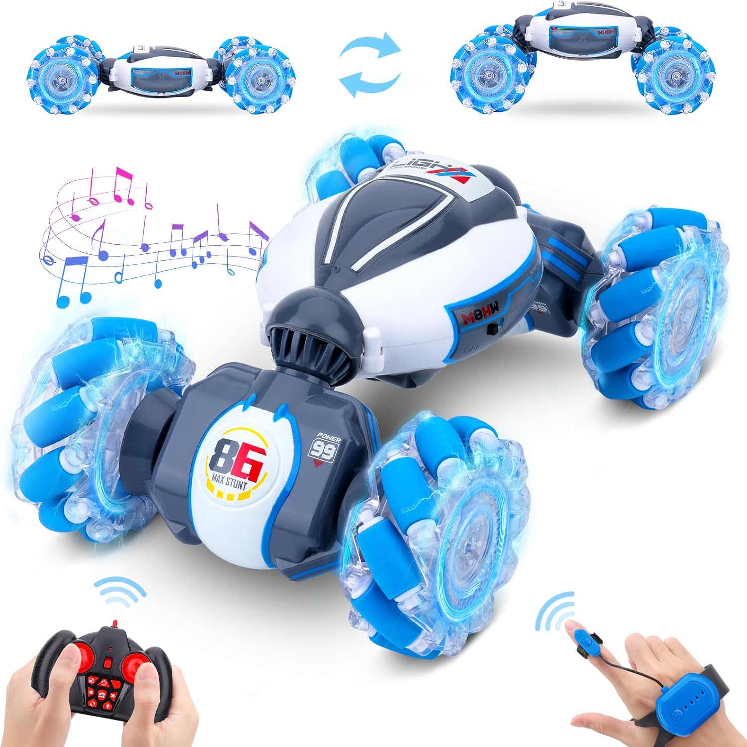 Dysaim Gesture RC Car, Gesture Sensing RC Stunt Car Toys for Kids 6-12 yr, 2.4GH...