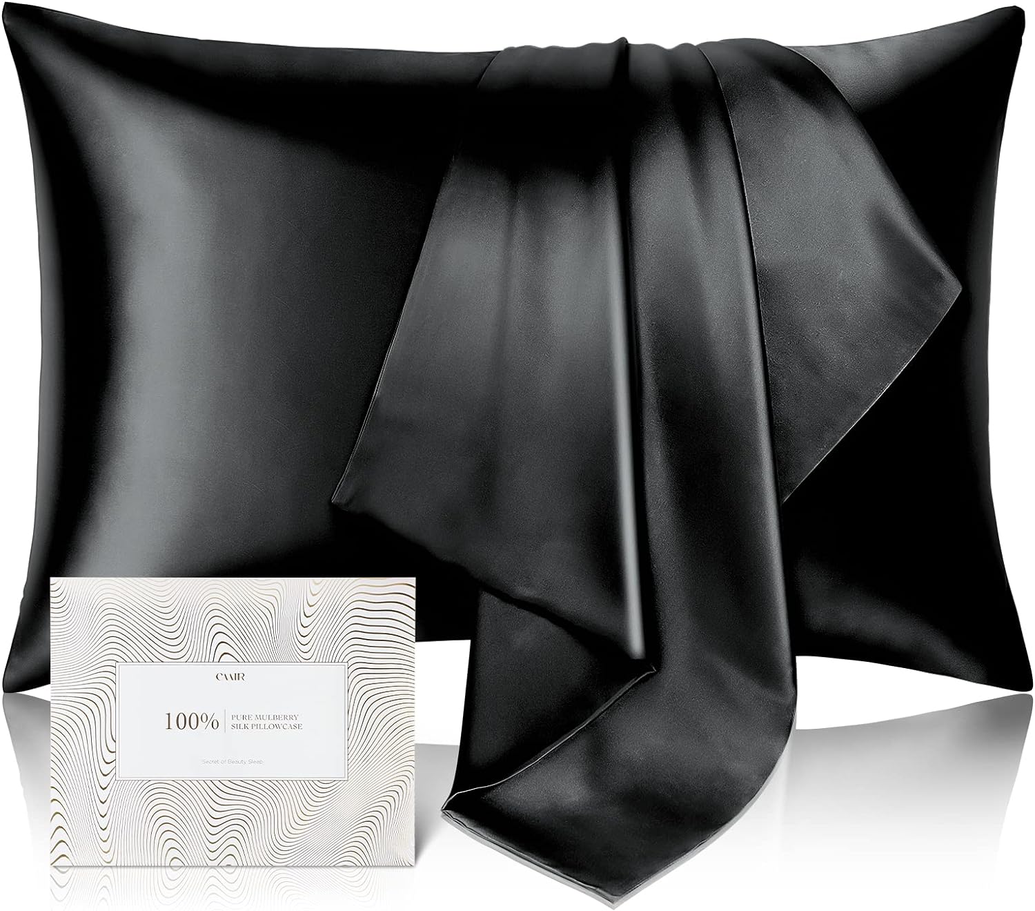 100% Pure Mulberry Silk Pillowcase for Hair and Skin - Allergen Resistant Dual S...