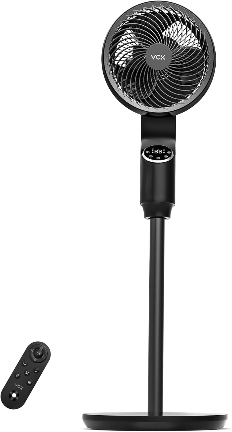 VCK Standing Fan, 360° Oscillating Pedestal Fan For Bedroom, Air Circulator,32 S...