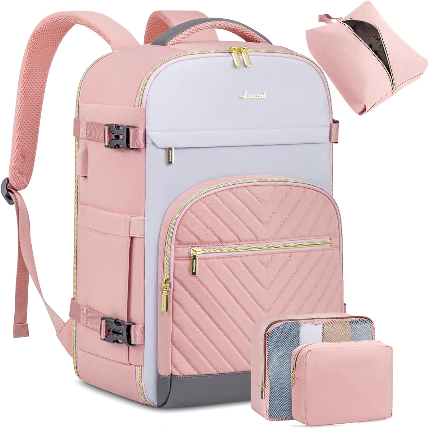 LOVEVOOK Travel Backpack for Women,40L Carry On Backpack for Airplanes,17.3 Inch...