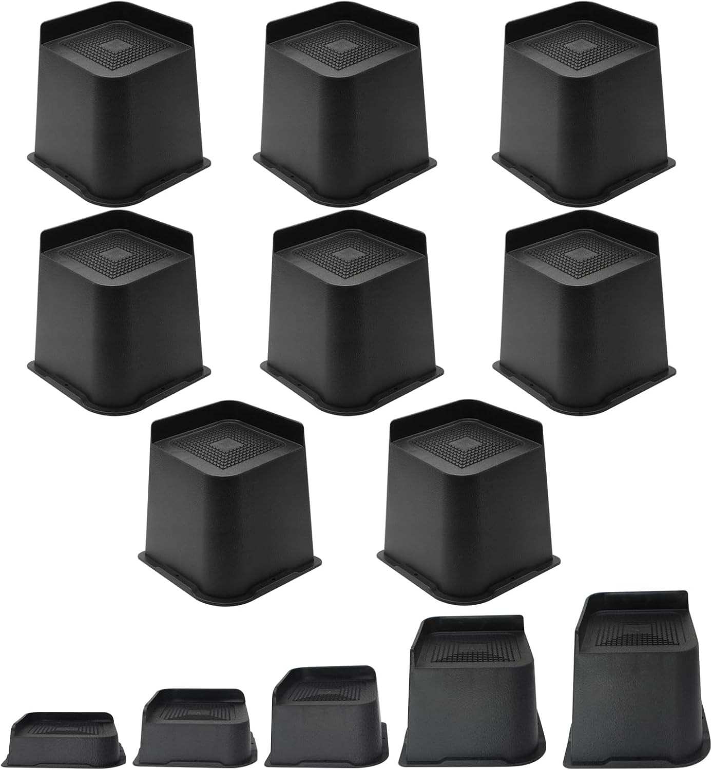 MYMULIKE Bed Risers 2 inch, 3 inch, 4 inch, 6 inch or 8 inch Heavy Duty Furnitur...