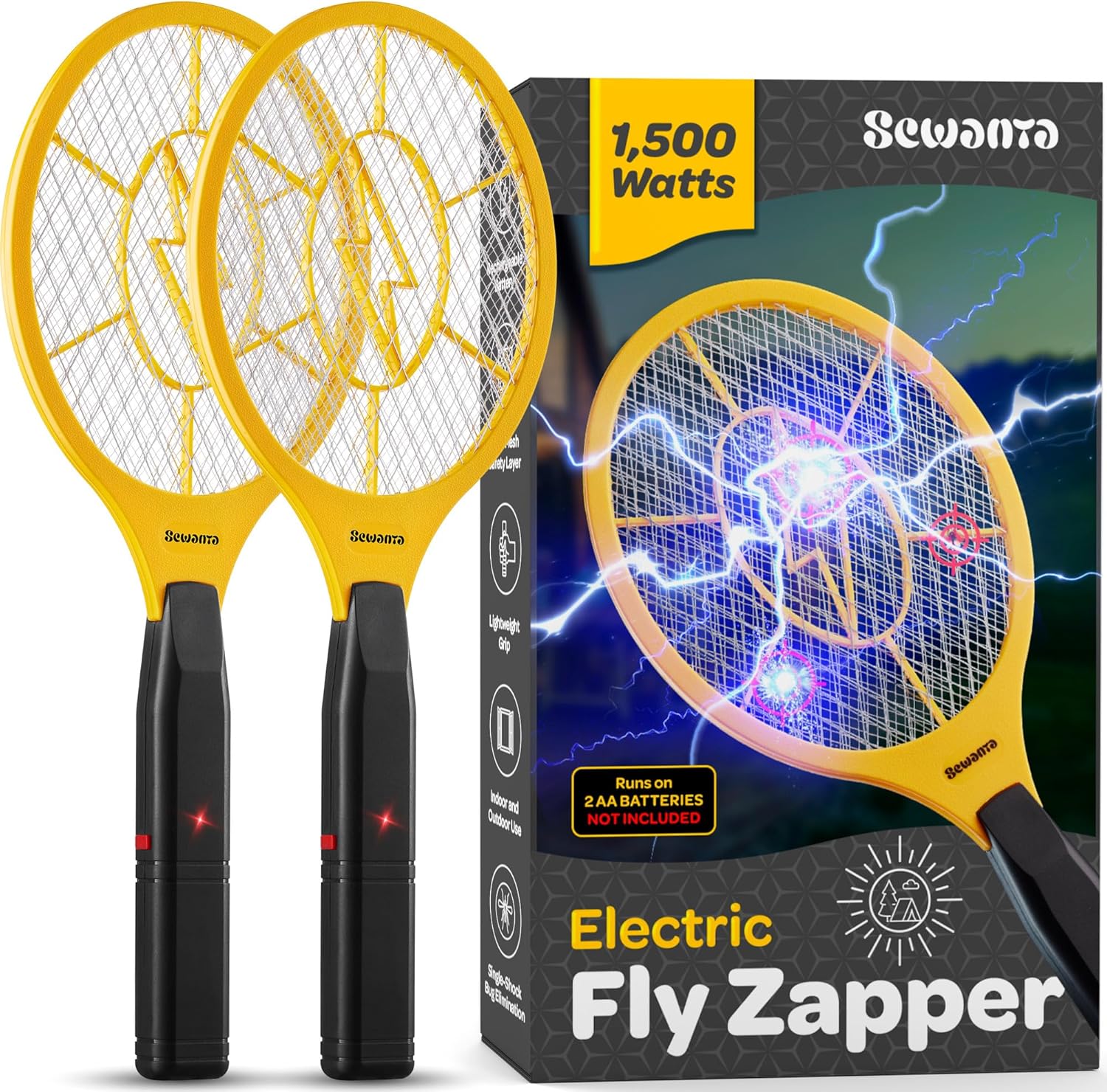 Electric Fly Swatter, Special Handheld Bug Zapper Racket for Indoor/Outdoor, Hig...