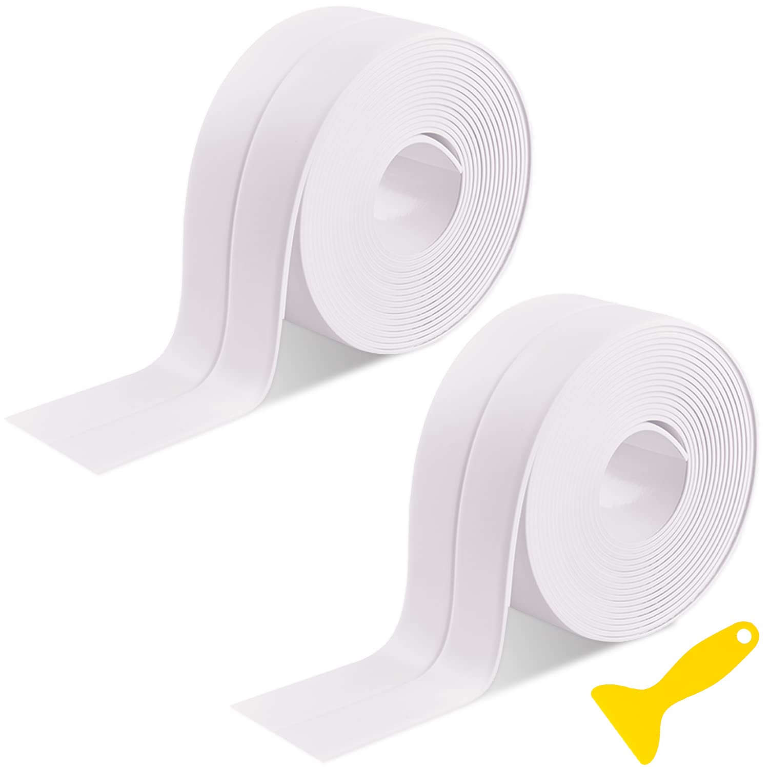 DREETINO Bath Sealant Strip,11ft Self Adhesive Caulk Strip Sealant Tape for Kitc...
