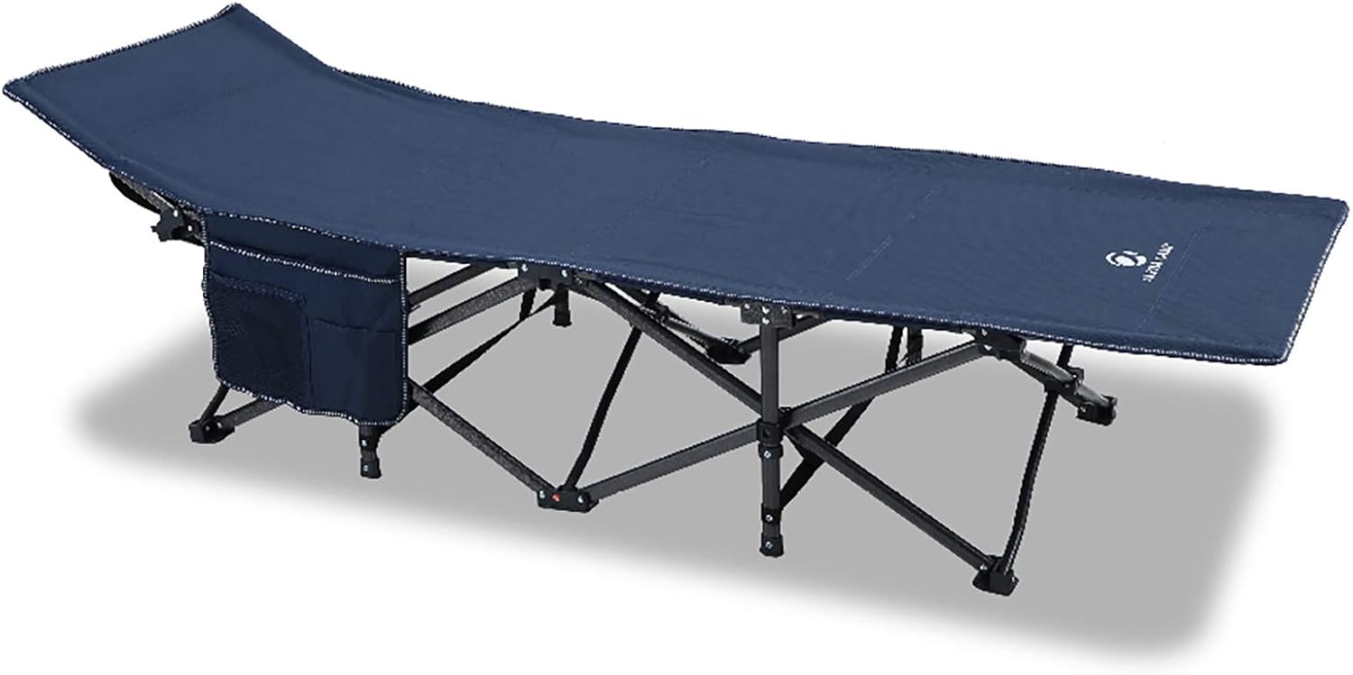 ALPHA CAMP Oversized Camping Cot Supports 600 lbs Sleeping Bed Folding Steel Fra...