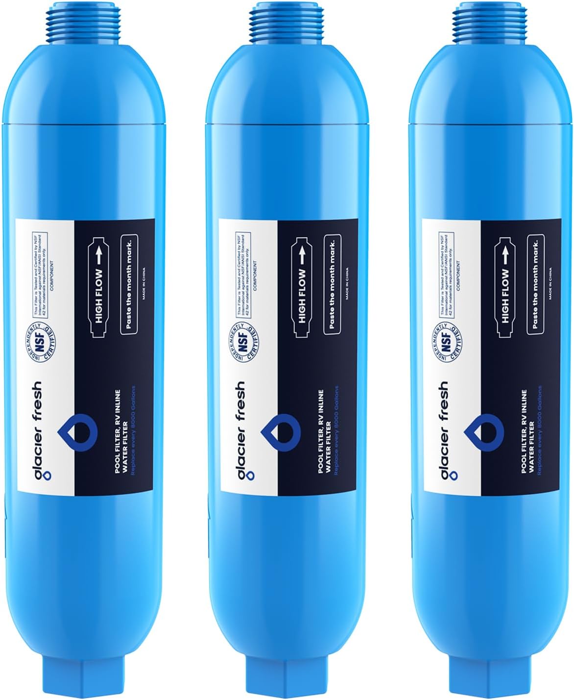 GLACIER FRESH Garden Hose End Pre-Filter, Special Water Filter for Swimming Pool...