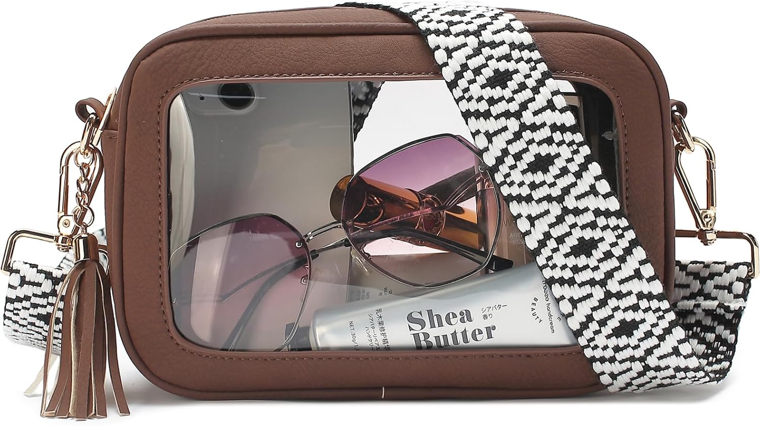 LOXOMU Clear Crossbody Bag Stadium Approved - Waterproof Clear Purses for Women...