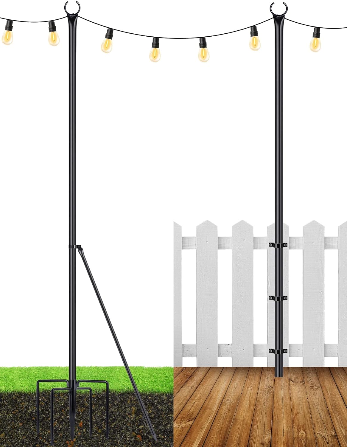 LOPANNY String Light Poles - Create Magical Outdoor Atmosphere - Ideal for Parti...