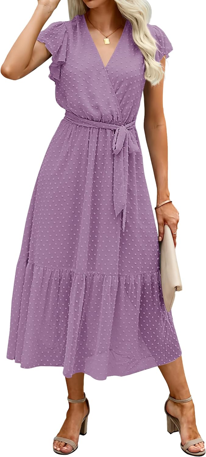 BTFBM Women Summer Dress, Special Bohemian Floral Attire, Innovative Casual Wrap...