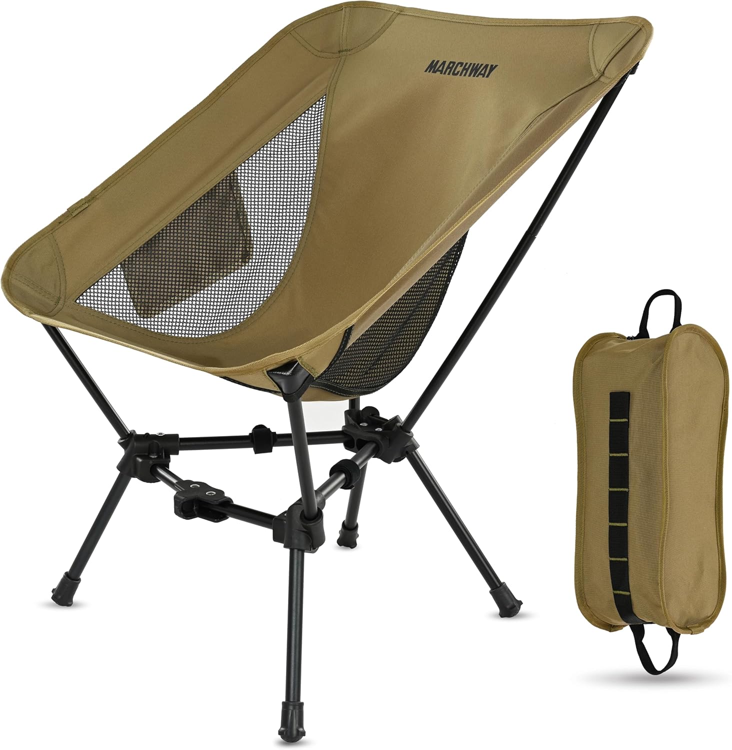 MARCHWAY Lightweight Folding Camping Chair, Stable Portable Compact for Outdoor...