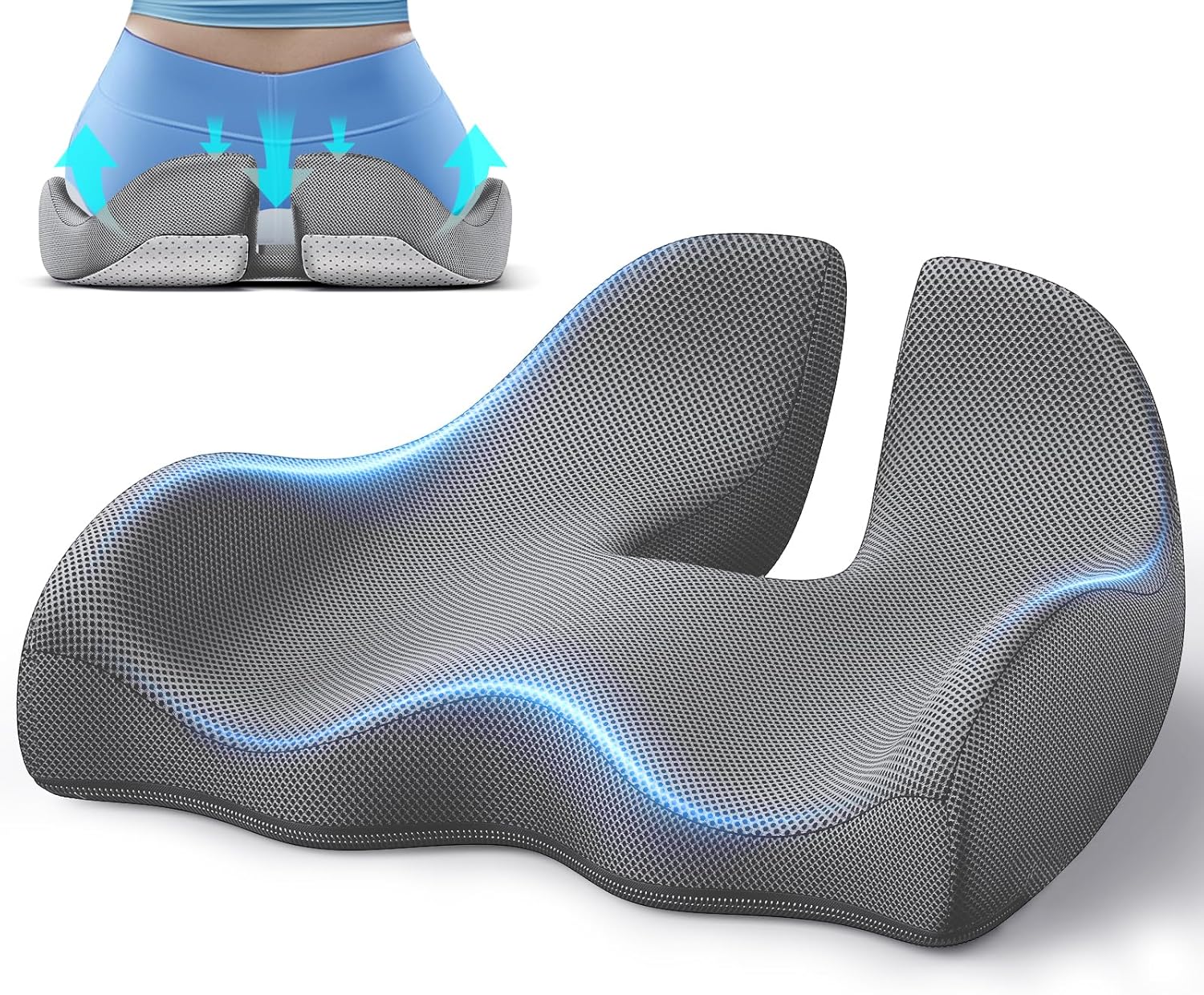 Benazcap X Large Memory Seat Cushion, Special Ergonomic Cushions Pad Pillow for...