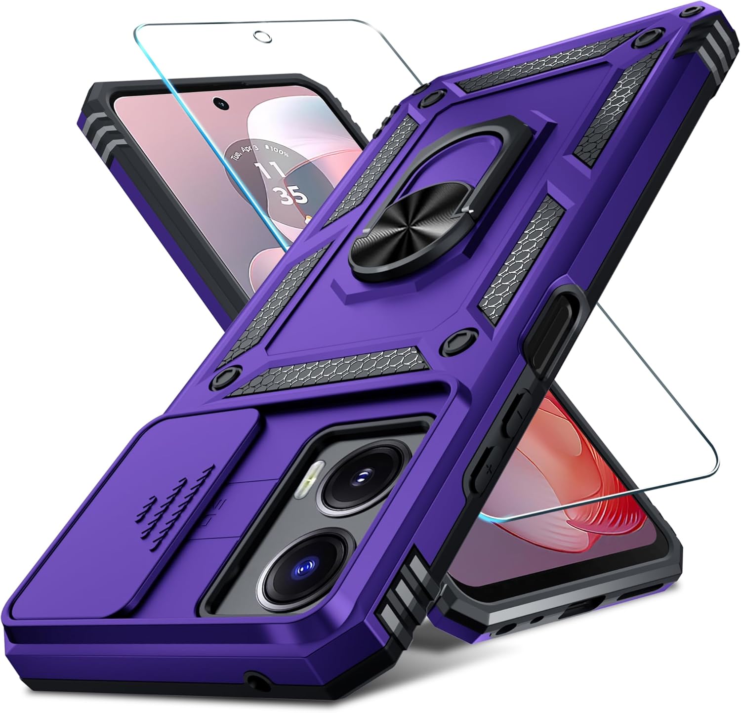 Janmitta Compatible Case for Moto G Power 5G 2024, Special Phone Cover with Buil...
