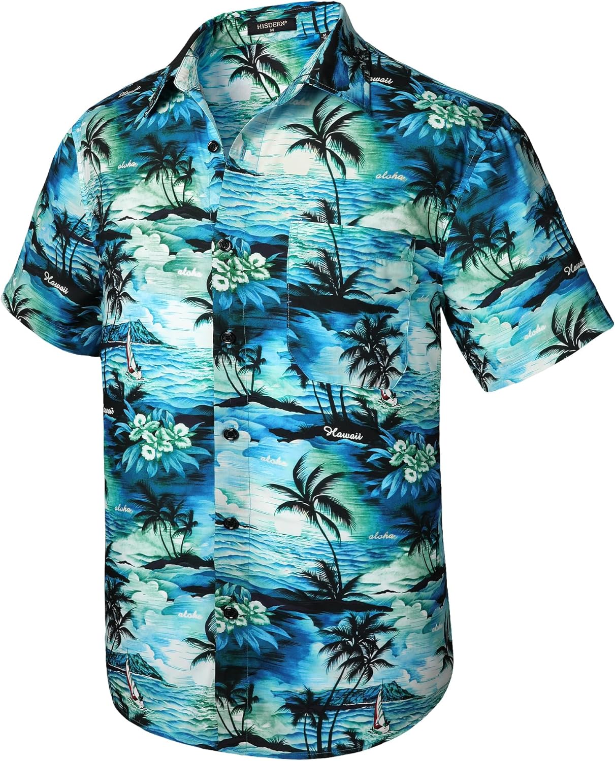 Hawaiian Shirt for Men Short Sleeve Button Down Shirt Men Casual Summer Tropical...