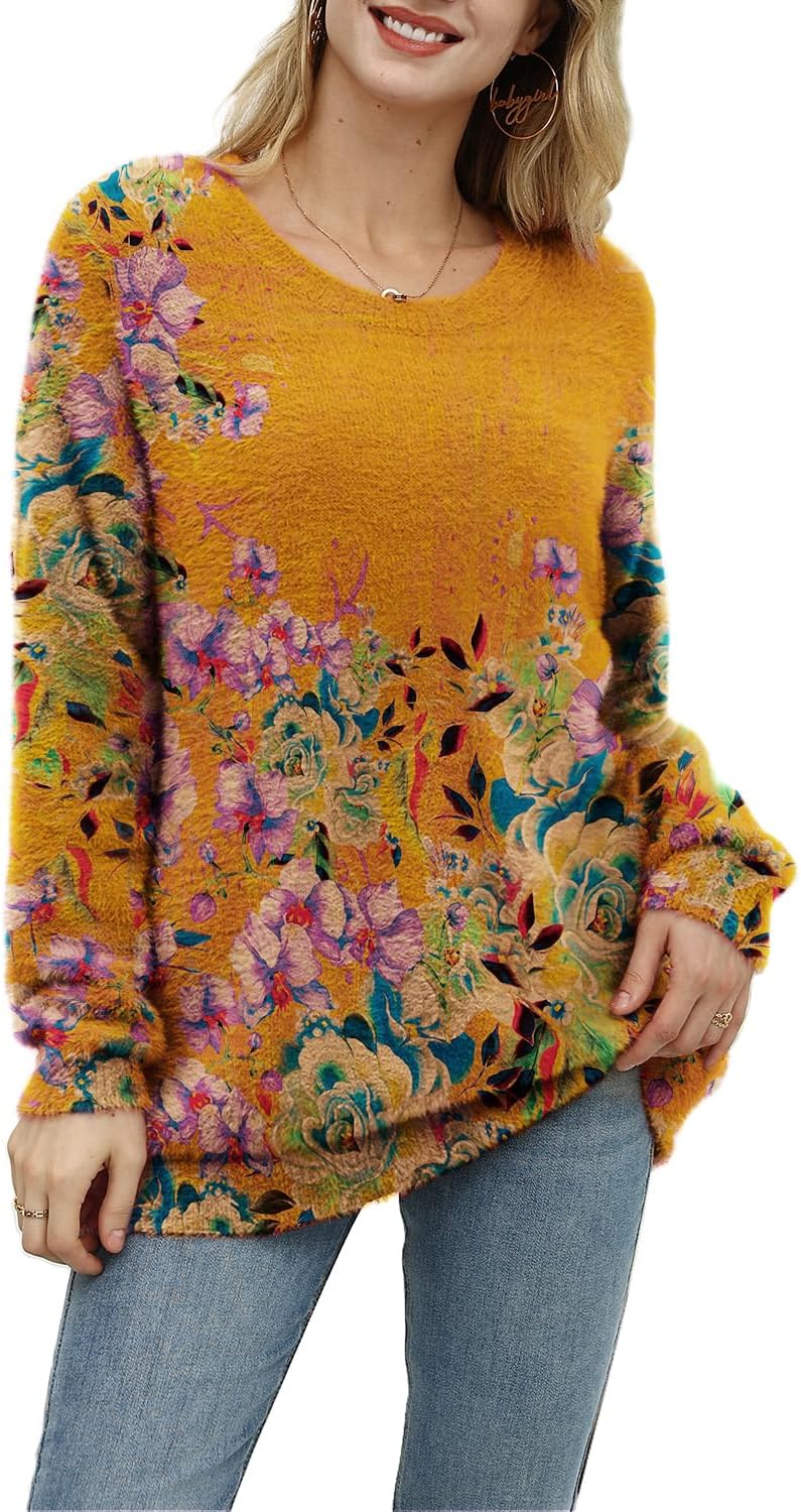 YESNO Women Ugly Christmas Sweater Graphic Printed...