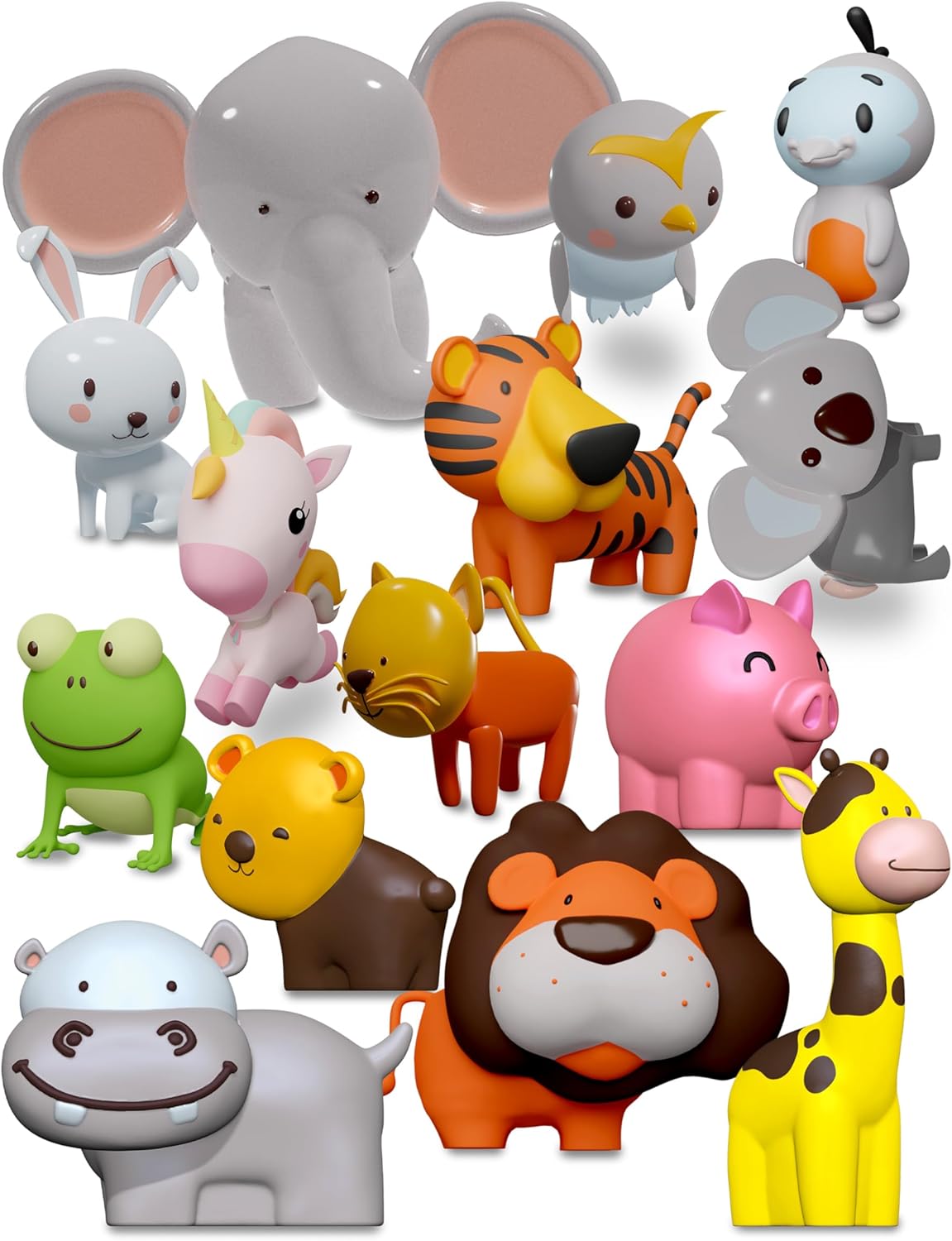 Mold Free Bath Toys for Babies and Toddlers, No Hole Bath Toys, Non Squirting Ba...
