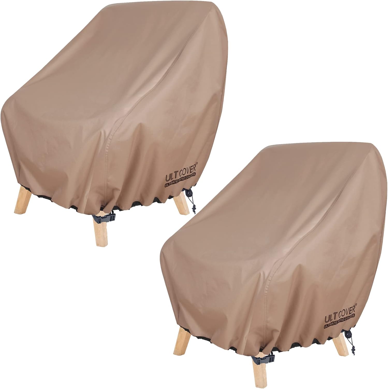 ULTCOVER Waterproof Patio Chair Cover 2 Pack – Outdoor Lounge Deep Seat Single L...