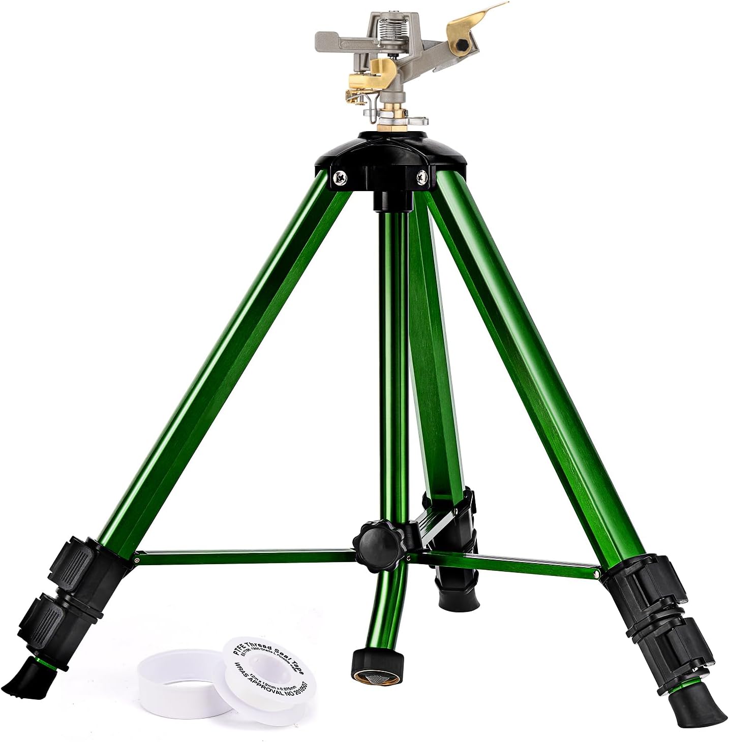 Keten Impact Sprinkler on Tripod Base, Tripod Sprinkler with 300 Degree Large Ar...
