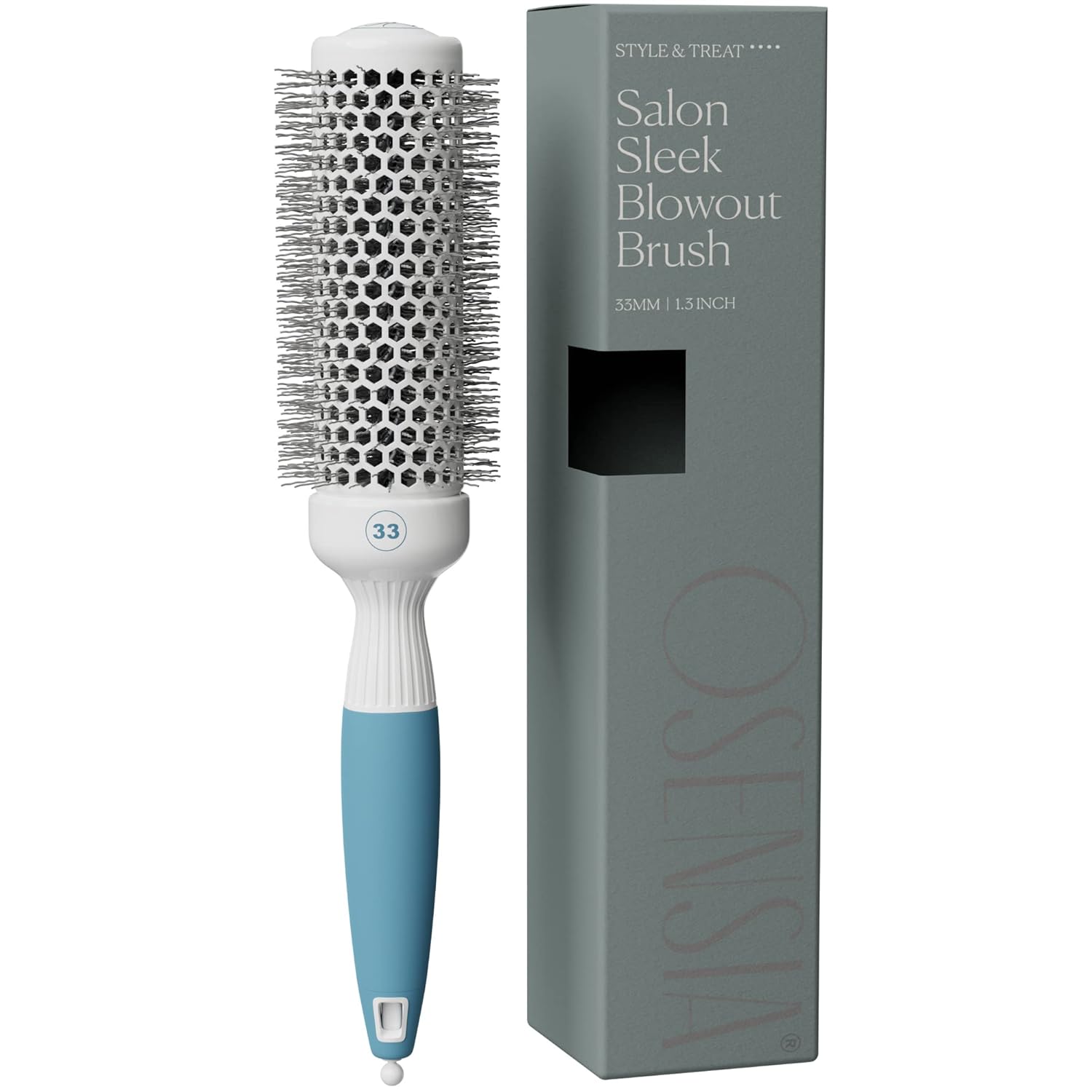Professional Round Brush for Blow Drying - Small Ceramic Ionic Thermal Barrel Br...