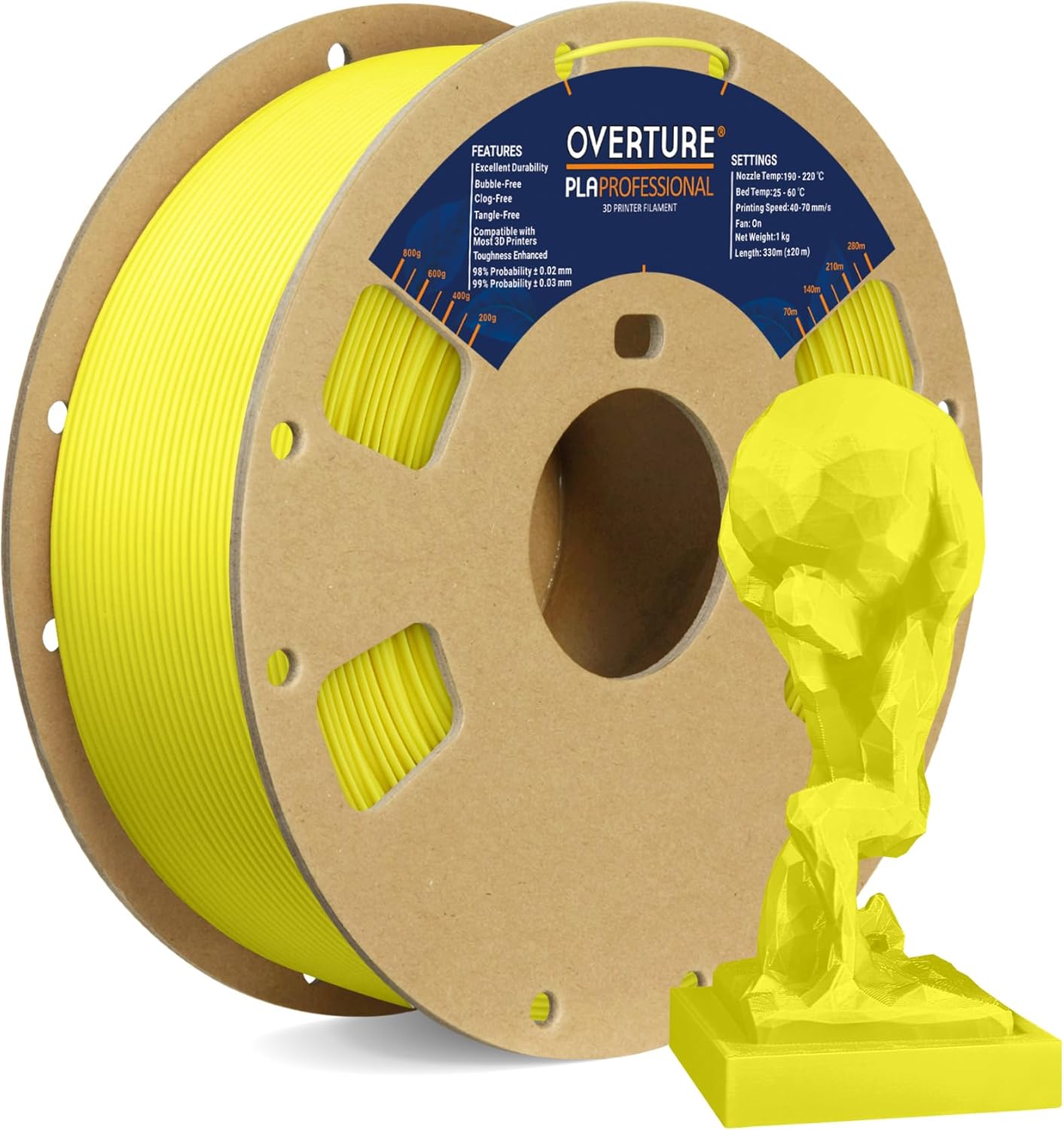 OVERTURE PLA Plus (PLA+) Filament 1.75mm PLA Professional Toughness Enhanced PLA...