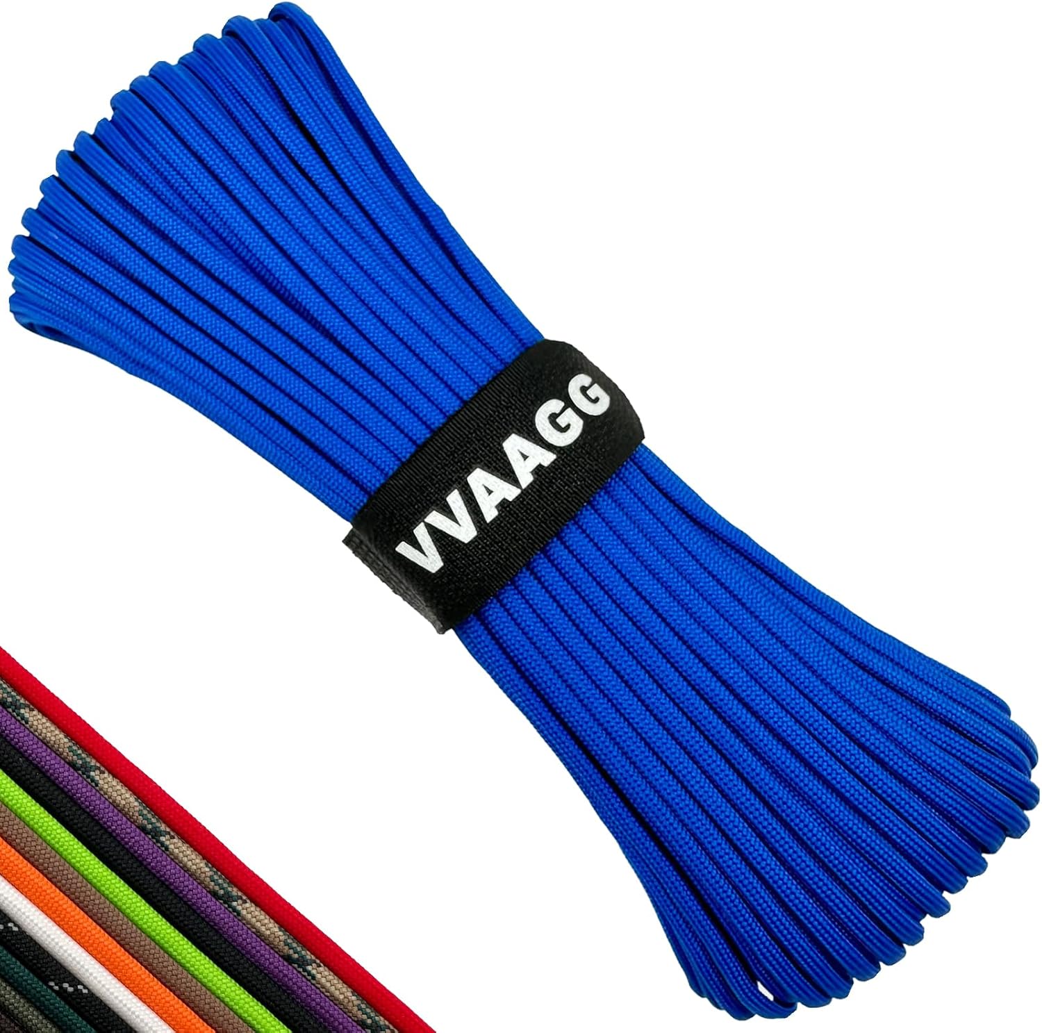 VVAAGG 550 Paracord, Special Paracord 100FT with Velcro Strap, High-Quality Camp...
