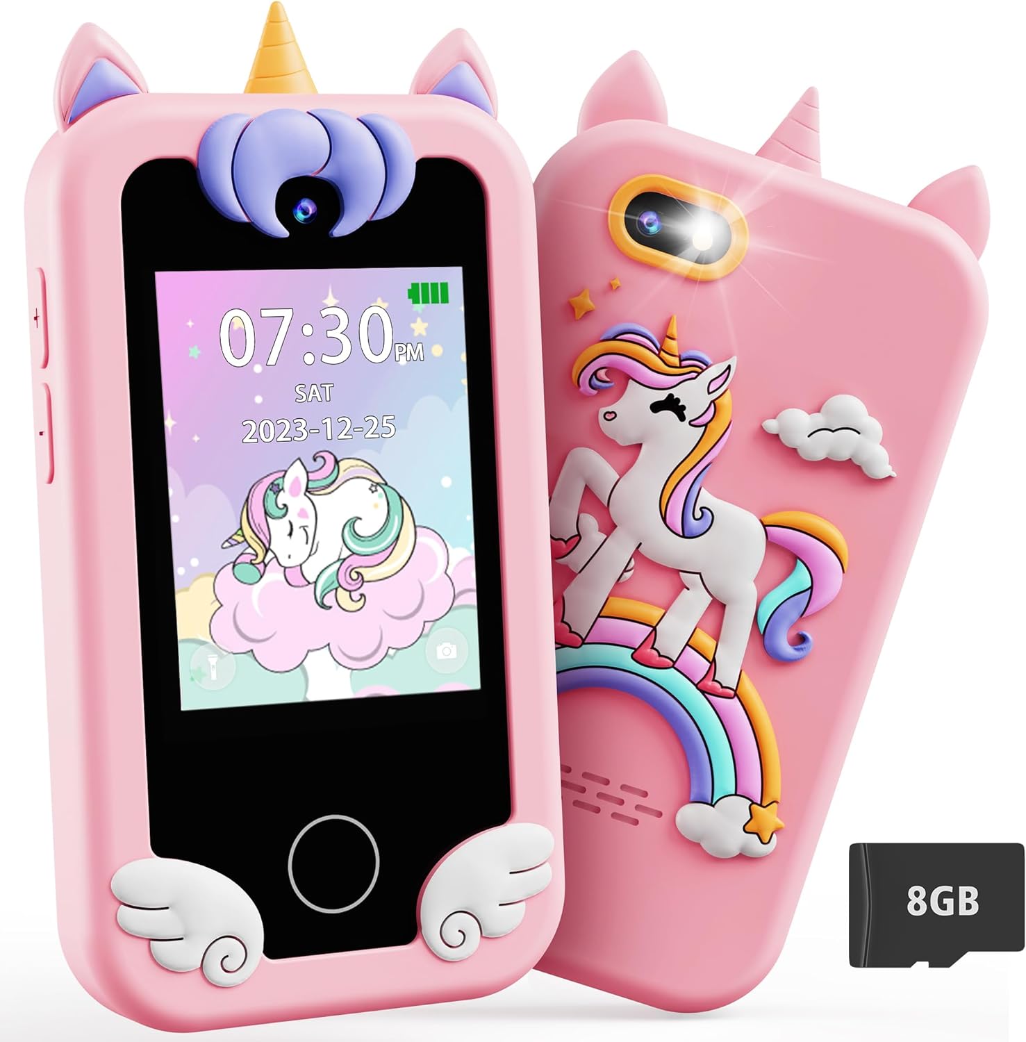 Kids Smart Phone Toy for Girls 3 4 5 6 Year Old Toddler Unicorn Gifts , MP3 Musi...