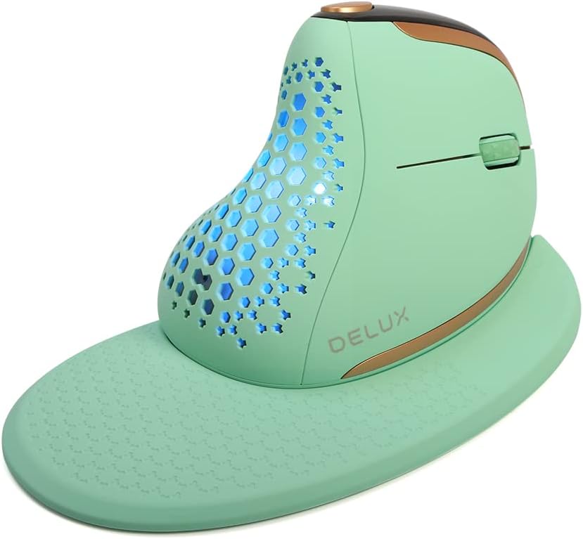 DeLUX Seeker Wireless Ergonomic Vertical Mouse, Special Mouse With OLED Screen,...