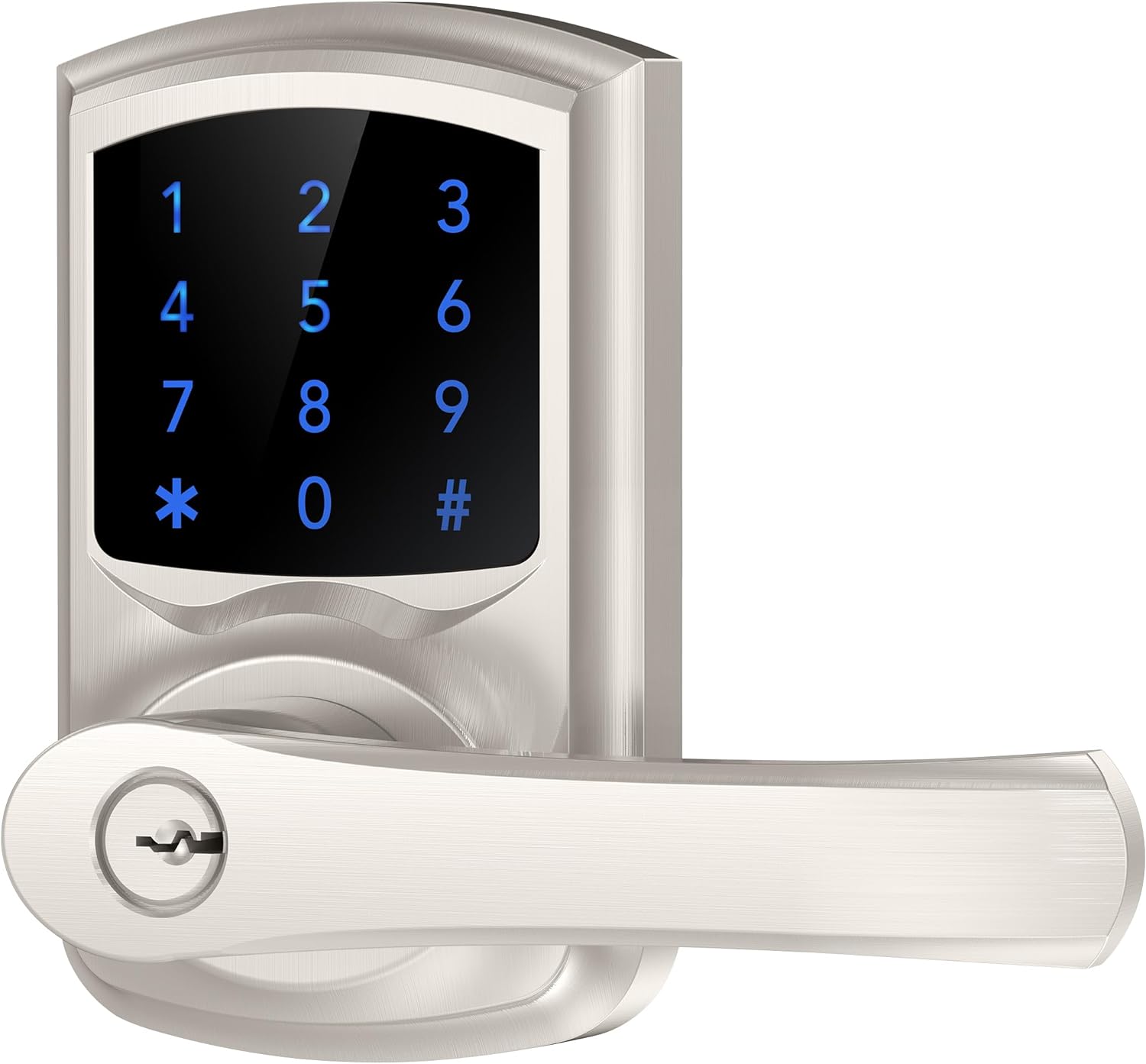 Keyless Entry Door Lock, Keypad Door Lock with Handle, Electronic Door Lock, Tou...