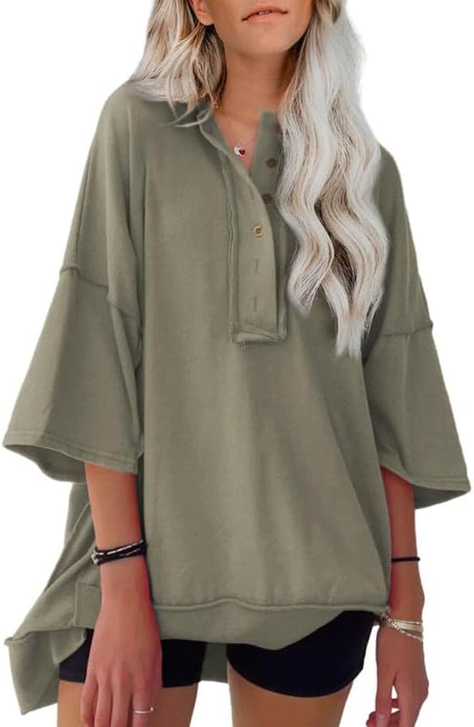SHEWIN Women's Fashion Oversized T-Shirts, Special Casual Short Sleeve Sweatshir...