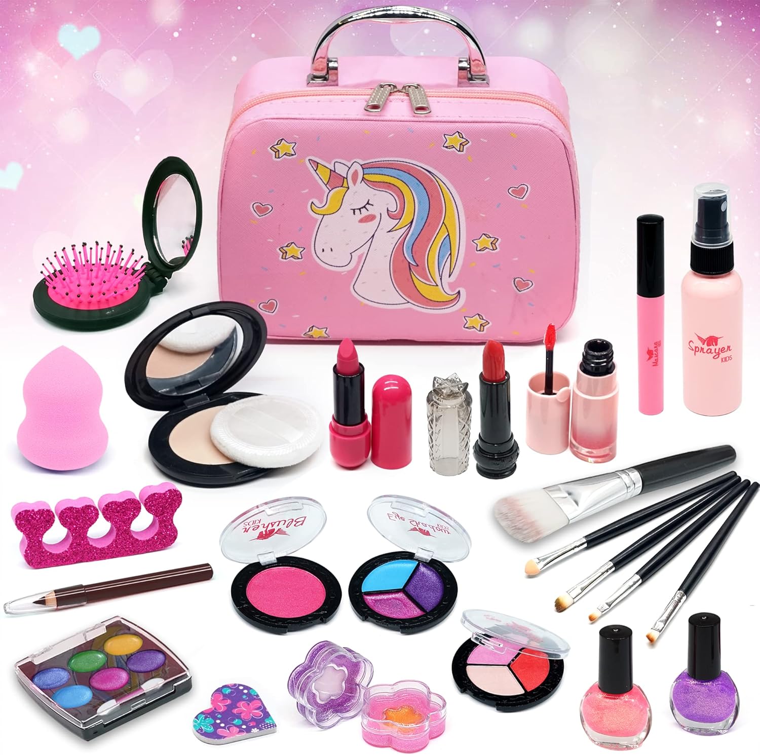 Kids Makeup Set for Girl - Washable Make Up Set for Girls, Real Play Makeup Set...