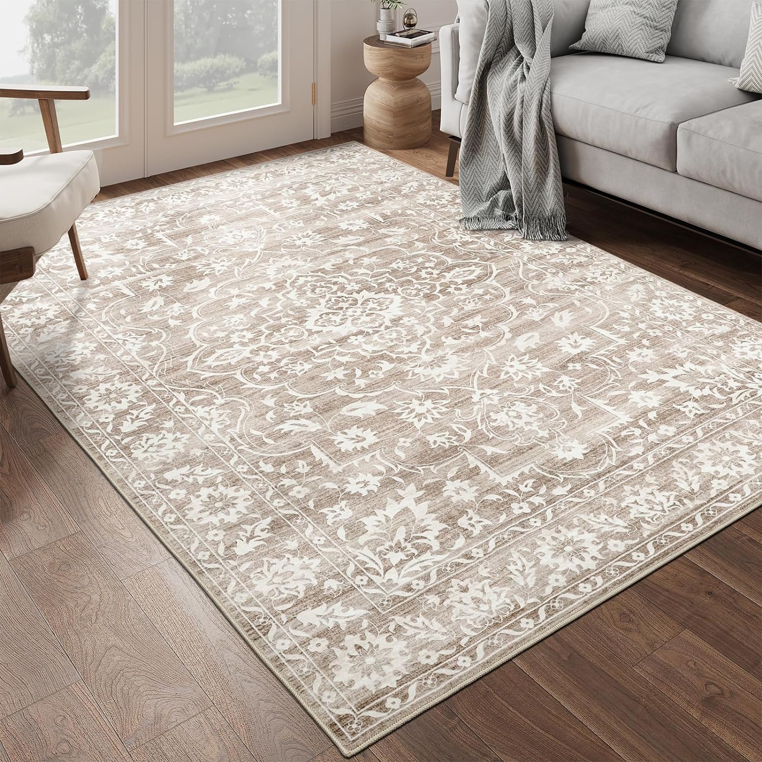 8x10 Area Rugs for Living Room, Stain Resistant Wa...