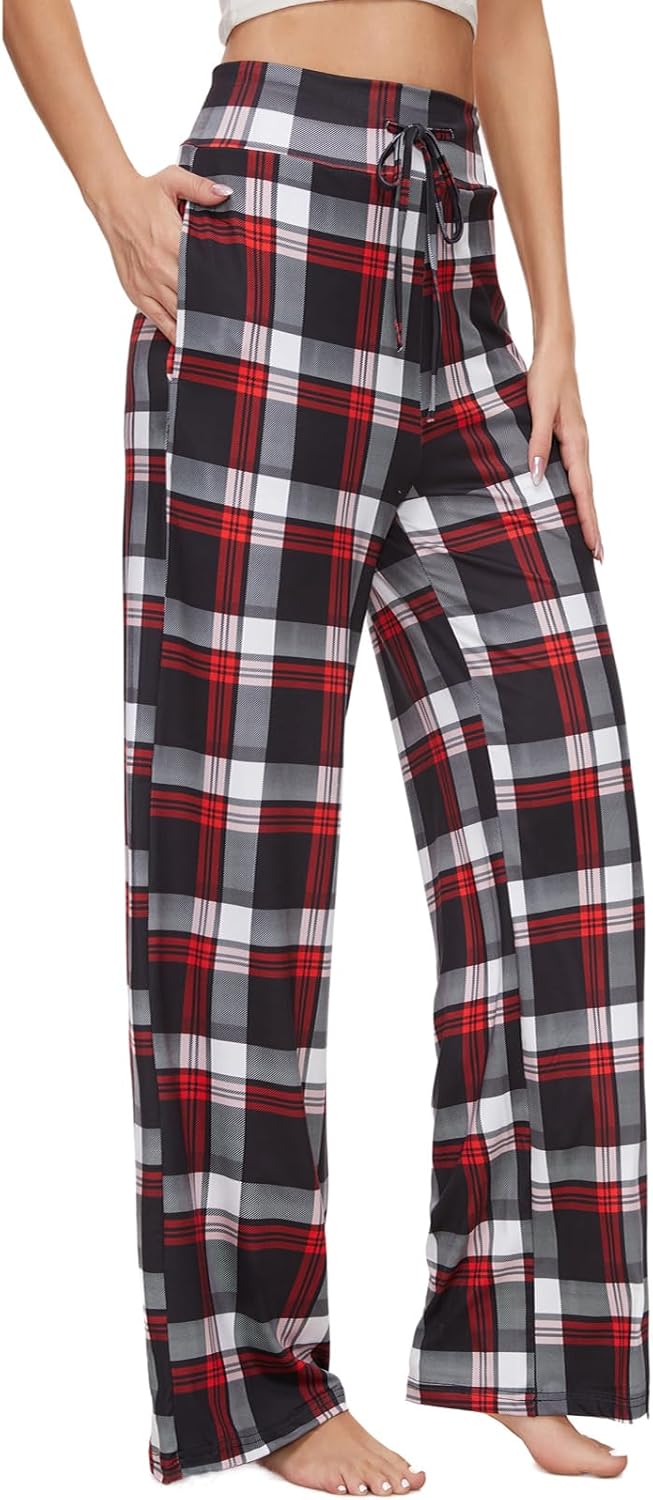 Iniber Women's Pajama Pants, Special Floral Wide Leg Trousers, Innovative Casual...