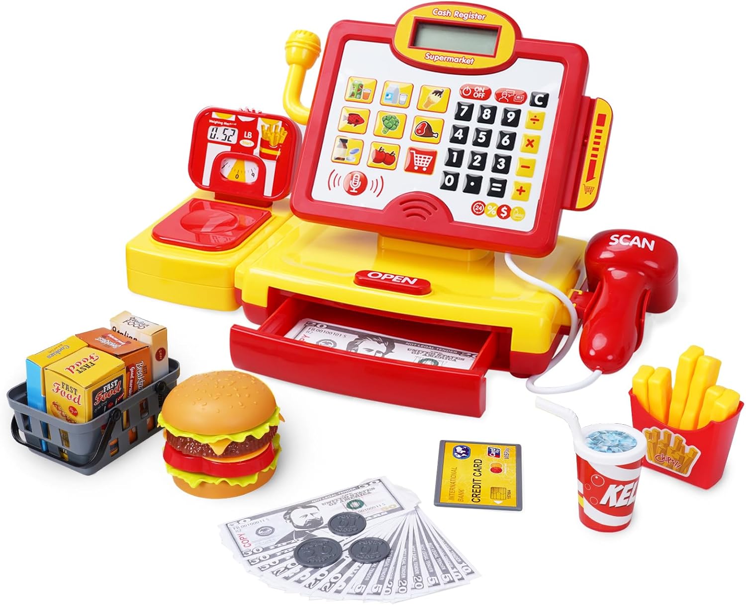 FS Toy Cash Register for Kids, Special Toy with True Barcode Scanner, Innovative...