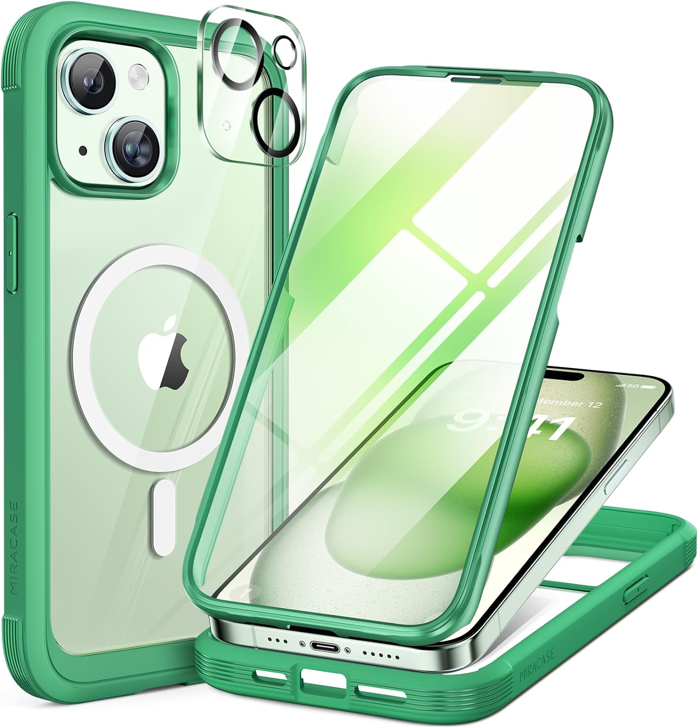 Miracase Magnetic Case for iPhone 15 Plus Case 6.7-Inch, Full Body Bumper Case C...