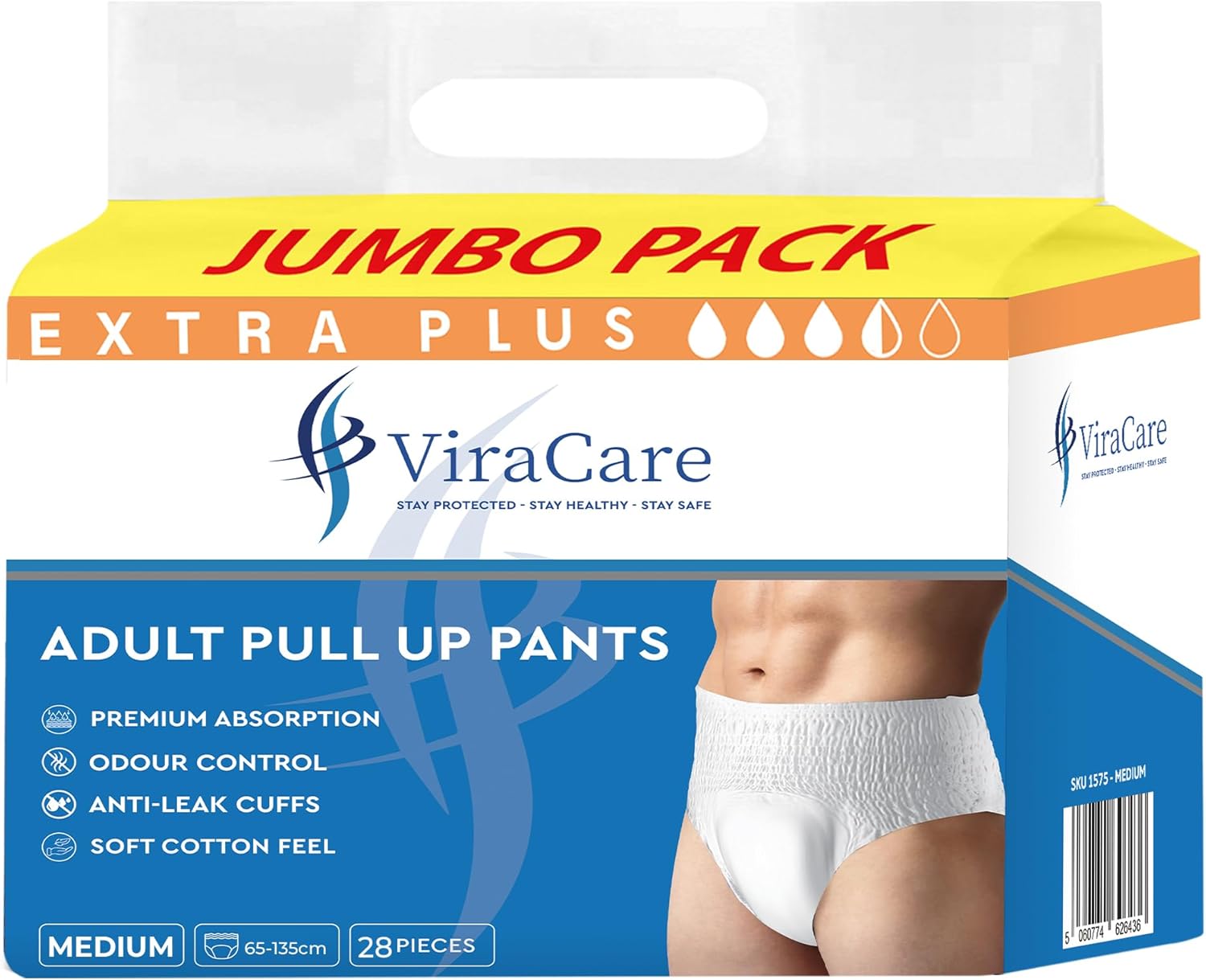 28 x Extra Plus Incontinence Pants Women & Men | Adults Nappies | Premium Absorp...
