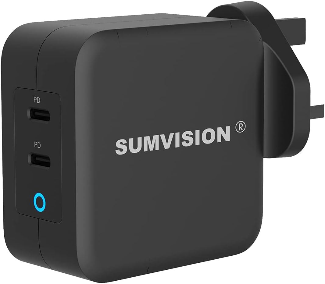 SUMVISION 100W USB C Charger, Special Dual Port Compact Quick Charge Adapter, In...