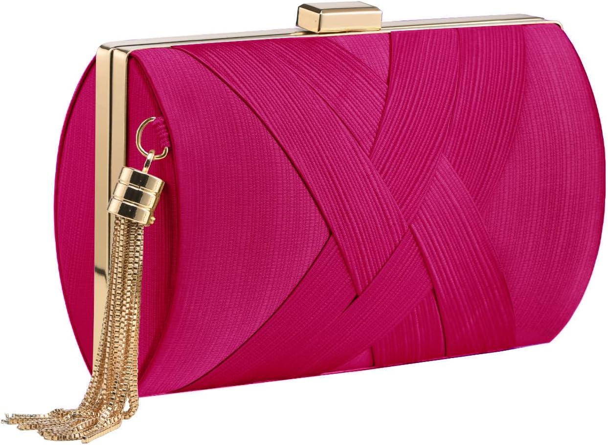 Clutch Purses For Women Tassel Evening Clutch bag Cross Body & Shoulder Bag For...