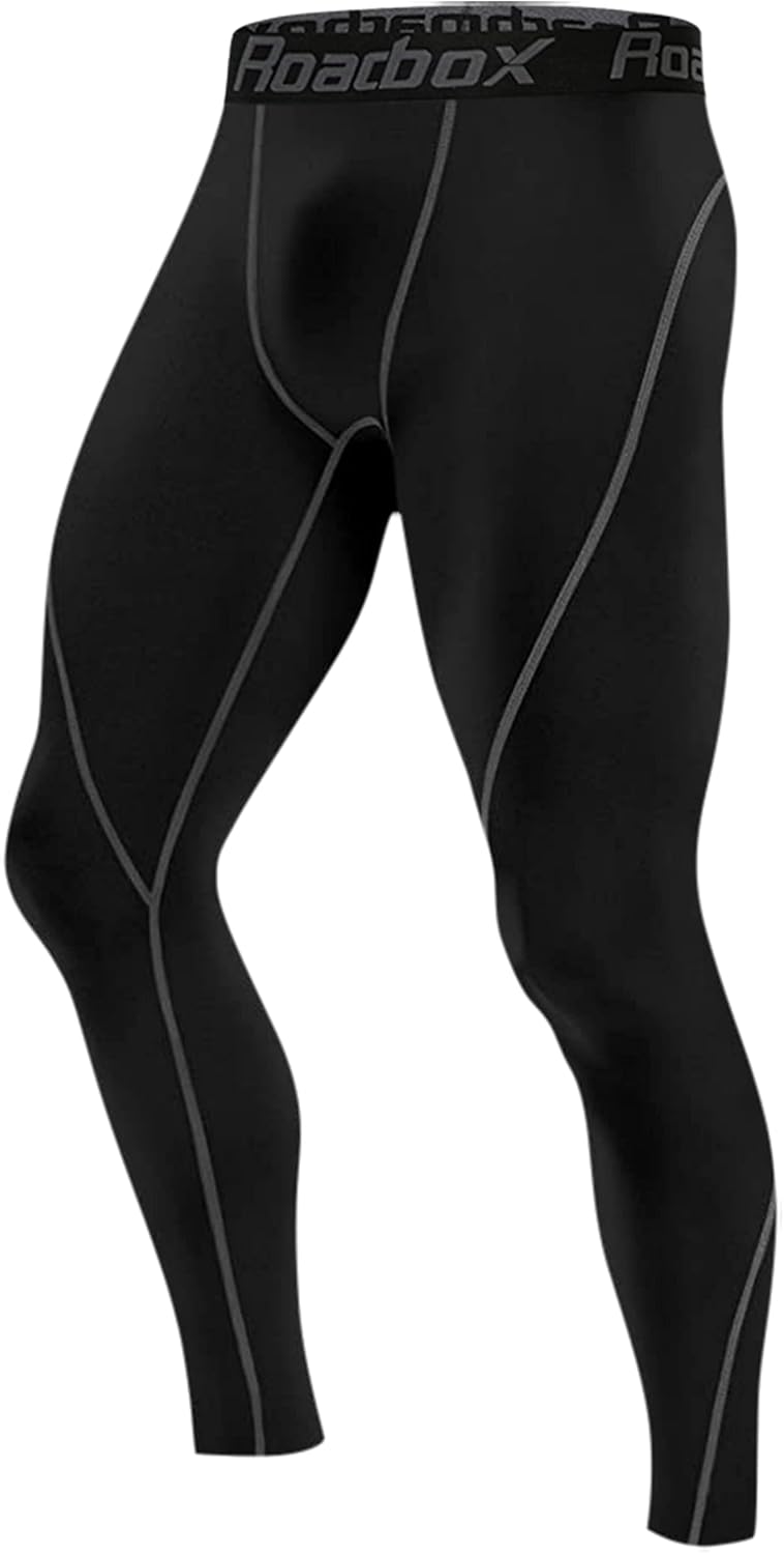 Roadbox 1, 2 or 3 Pack Men's Compression Pants Ath...